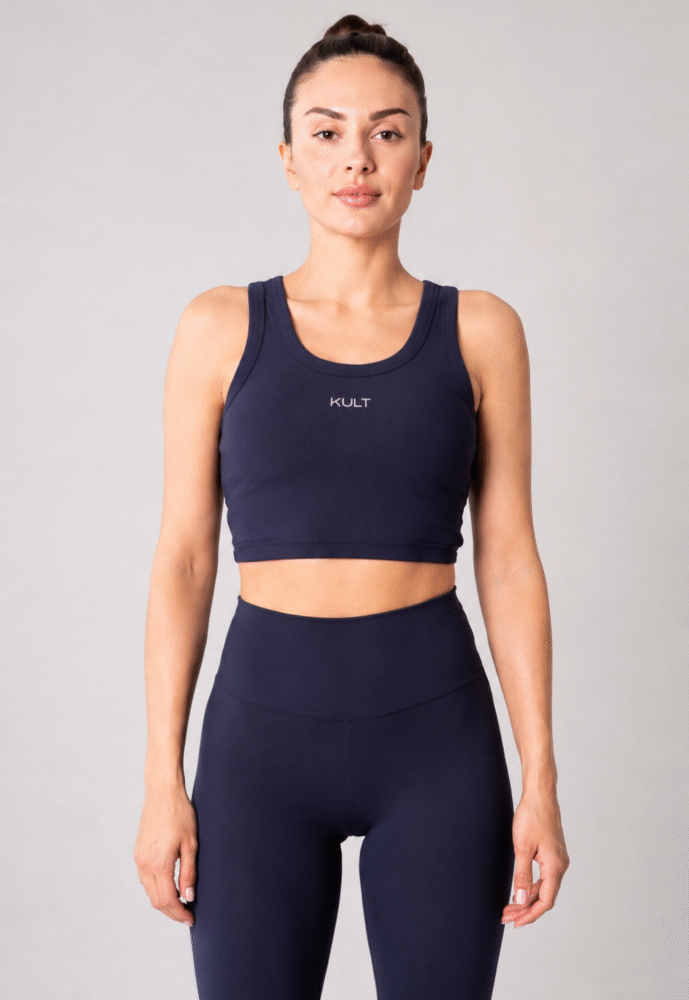 Cropped Tank Top - Navy blue